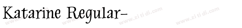 Katarine Regular字体转换